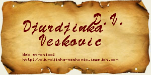 Đurđinka Vesković vizit kartica